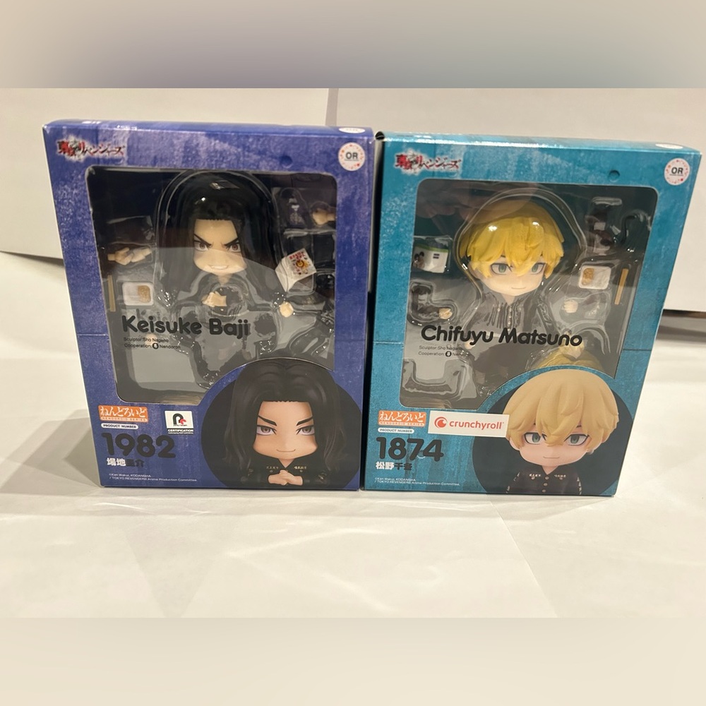 Tokyo Revengers Nendoroid lot, anime figure Keisuke Baji, Chifuyu Matsuno